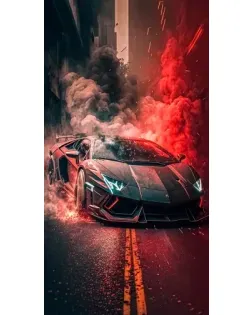 Чехол для Ulefone с картинкой «Lamborghini красный дым»
