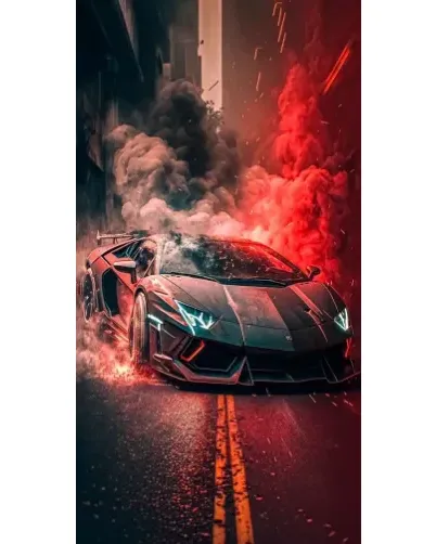 Чехол для Ulefone с картинкой «Lamborghini красный дым»