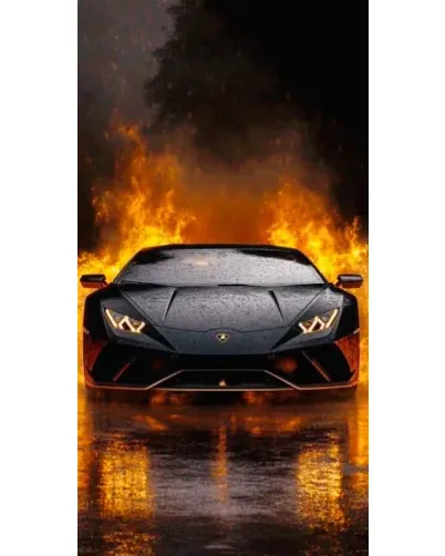 Чехол для Ulefone с картинкой «Lamborghini в огне»