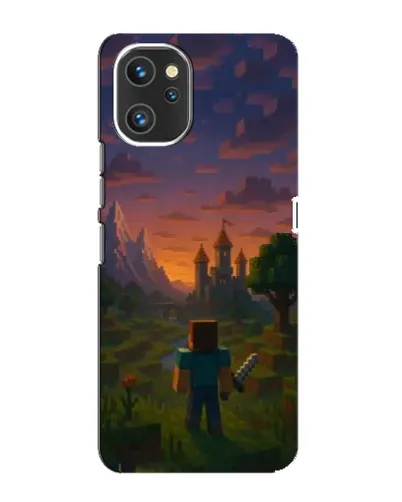 Чехол для UMIDIGI A13 с картинкой «Стив у башни» Чехол для UMIDIGI A13 с картинкой «Стив у башни»