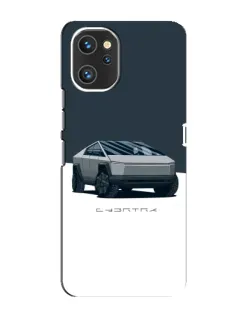 Чохол для UMIDIGI A13 з картинкою «Сріблястий Cybertruck Tesla»