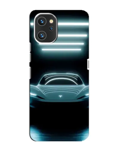Чехол для UMIDIGI A13 с картинкой «Tesla в неоне»