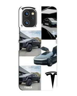 Чохол для UMIDIGI A13 з картинкою «Колаж Cybertruck Tesla»
