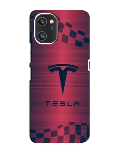 Чехол для UMIDIGI A13 с картинкой «Тесла красный карбон»
