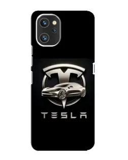 Чохол для UMIDIGI A13 з картинкою «Tesla — срібне авто»
