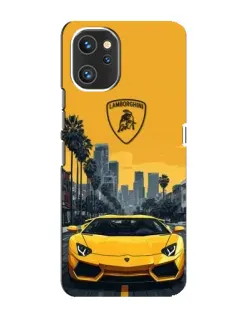 Чохол для UMIDIGI A13 з картинкою «Жовтий Lamborghini місто»