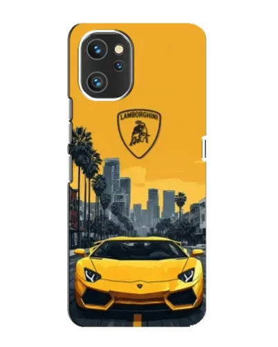 Чохол для UMIDIGI A13 з картинкою «Жовтий Lamborghini місто»