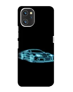 Чохол для UMIDIGI A13 з картинкою «Неоновий контур Lamborghini»
