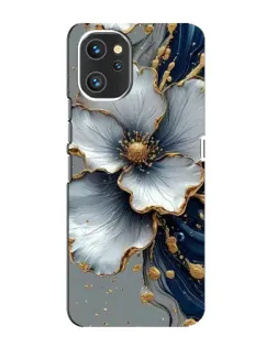 Чехол для UMIDIGI A13 с картинкой «Белый цветок и золотой флюид»