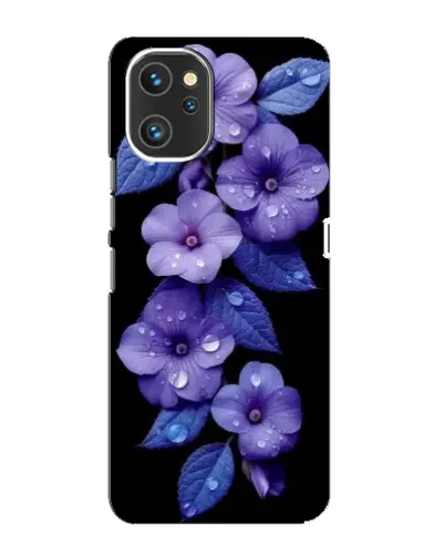 Чехол для UMIDIGI A13 с картинкой «Фиолетовые цветы с росою»