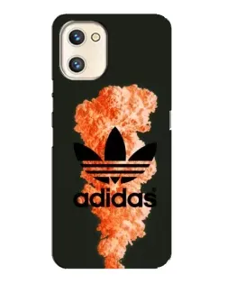 Чехол для UMIDIGI A13s с картинкой «Оранжевый дым Adidas»