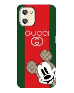 Чехол для UMIDIGI A13s с картинкой «Gucci — полосы и Микки»