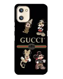 Чехол для UMIDIGI A13s с картинкой «Gucci — герои Disney и монограмма»