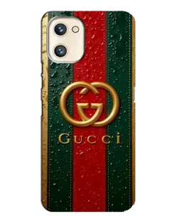 Чехол для UMIDIGI A13s с картинкой «Gucci — фирменная полоса и золото»