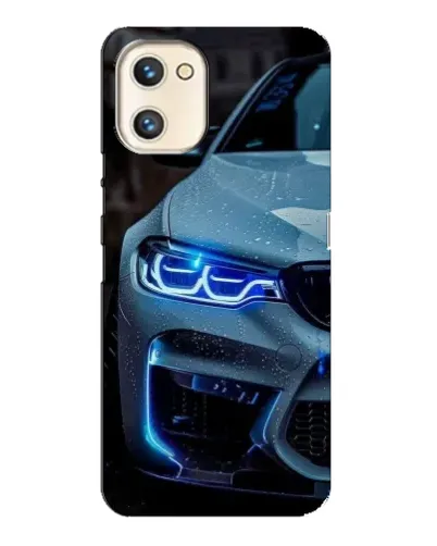 Чехол для UMIDIGI A13s с картинкой «Взгляд BMW с синими фарами»