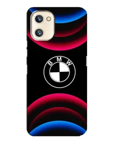 Чехол для UMIDIGI A13s с картинкой «Логотип BMW и неоновые дуги»
