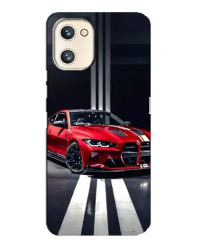 Чехол для UMIDIGI A13s с картинкой «Красная BMW на дороге»