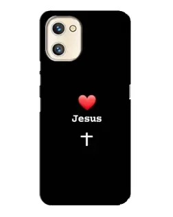 Чехол для UMIDIGI A13s с картинкой «Сердце - Jesus»