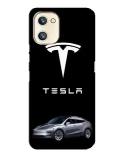 Чехол для UMIDIGI A13s с картинкой «Tesla Model Y»