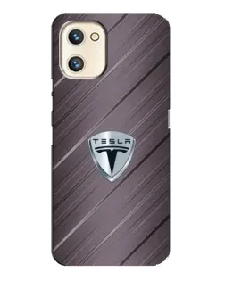 Чехол для UMIDIGI A13s с картинкой «Металлическая текстура Tesla»
