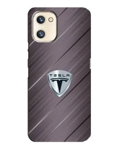 Чехол для UMIDIGI A13s с картинкой «Металлическая текстура Tesla»