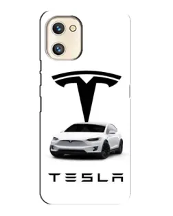 Чехол для UMIDIGI A13s с картинкой «Tesla White Style»