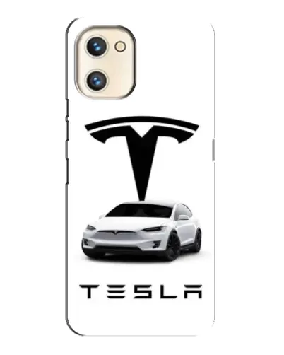 Чехол для UMIDIGI A13s с картинкой «Tesla White Style»