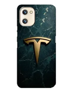 Чехол для UMIDIGI A13s с картинкой «Мраморная Tesla Gold»