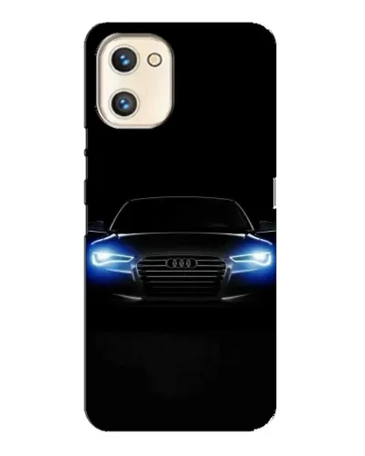 Чехол для UMIDIGI A13s с картинкой «Audi в неоне»