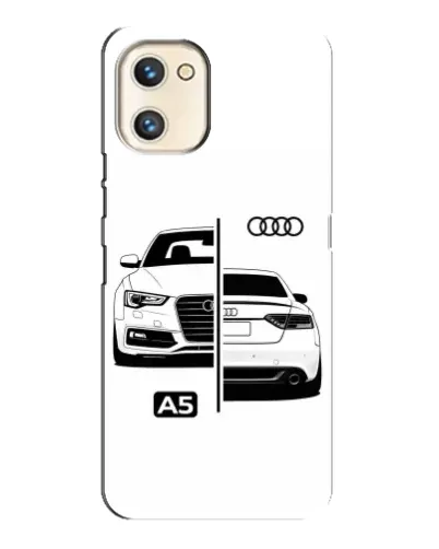 Чехол для UMIDIGI A13s с картинкой «Audi — контрастный дизайн»