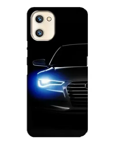 Чехол для UMIDIGI A13s с картинкой «Неоновый взгляд Audi»