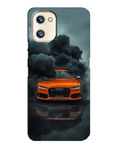 Чехол для UMIDIGI A13s с картинкой «Audi в облаках дыма»