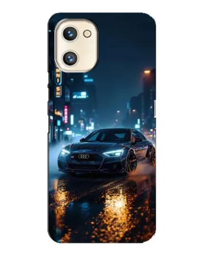 Чехол для UMIDIGI A13s с картинкой «Ночной город и Audi»