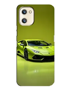 Чехол для UMIDIGI A13s с картинкой «Салатовый Lamborghini Huracan»