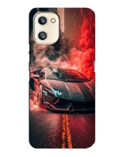Чехол для UMIDIGI A13s с картинкой «Lamborghini красный дым»