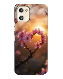 Чехол для UMIDIGI A13s с картинкой «Розовый цвет сердце на фоне заката» Чехол для UMIDIGI A13s с картинкой «Розовый цвет сердце на фоне заката»