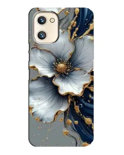 Чехол для UMIDIGI A13s с картинкой «Белый цветок и золотой флюид» Чехол для UMIDIGI A13s с картинкой «Белый цветок и золотой флюид»