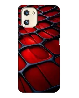 Чехол для UMIDIGI A13s с картинкой «Красная глянцевая сетка»