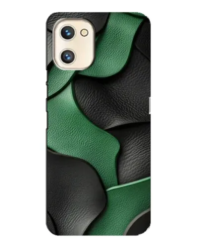 Чехол для UMIDIGI A13s с картинкой «Зеленые кожаные волны»