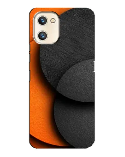 Чехол для UMIDIGI A13s с картинкой «Геометрия оранжевых кругов»