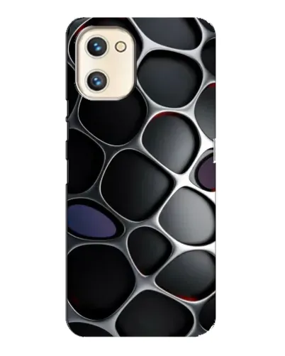 Чехол для UMIDIGI A13s с картинкой «Объемная темная решетка»