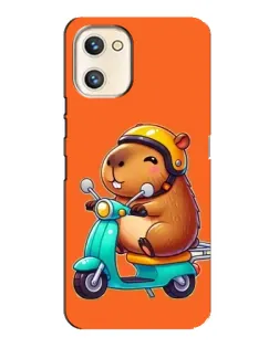 Чехол для UMIDIGI A13s с картинкой «Капибара на скутере»