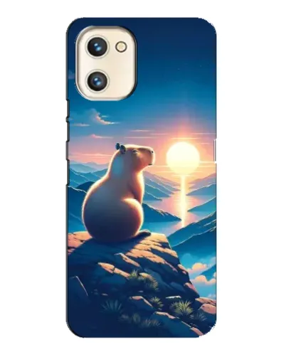 Чехол для UMIDIGI A13s с картинкой «Закат солнца с капибарой» Чехол для UMIDIGI A13s с картинкой «Закат солнца с капибарой»