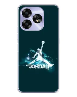 Чехол для UMIDIGI A15 с картинкой «Jordan Blue Fire»