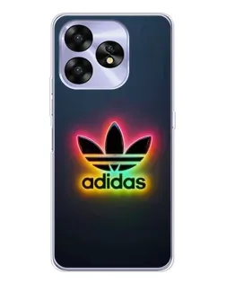 Чехол для UMIDIGI A15 с картинкой «Неоновый Adidas»