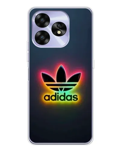 Чехол для UMIDIGI A15 с картинкой «Неоновый Adidas»