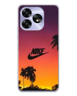 Чехол для UMIDIGI A15 с картинкой «Nike на закате солнца»