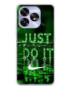 Чехол для UMIDIGI A15 с картинкой «Зеленый неоновый Nike»