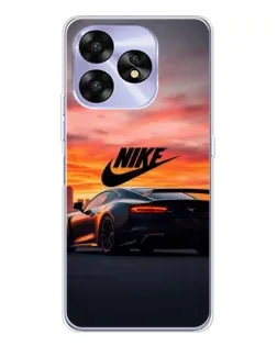 Чехол для UMIDIGI A15 с картинкой «Nike и суперкар»