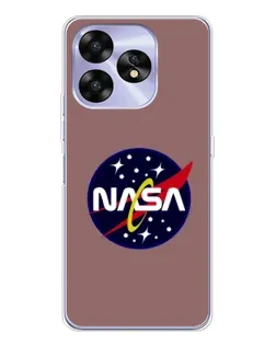 Чехол для UMIDIGI A15 с картинкой «NASA — ретро космос»